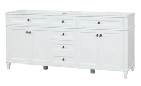 Kensington 71.5 in All Wood Vanity in White - Cabinet Only - Bathroom Vanities Outlet