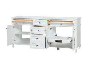 Kensington 71.5 in All Wood Vanity in White - Cabinet Only - Bathroom Vanities Outlet