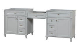 Kensington 84 inch All Wood Vanity in Gray- Cabinet Only - Bathroom Vanities Outlet