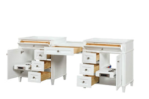 Kensington 84 in All Wood Vanity in White - Cabinet Only - Bathroom Vanities Outlet