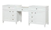Kensington 84 in All Wood Vanity in White - Cabinet Only - Bathroom Vanities Outlet