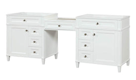 Kensington 84 in All Wood Vanity in White - Cabinet Only - Bathroom Vanities Outlet
