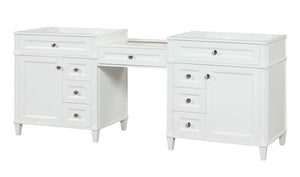 Kensington 84 in All Wood Vanity in White - Cabinet Only - Bathroom Vanities Outlet