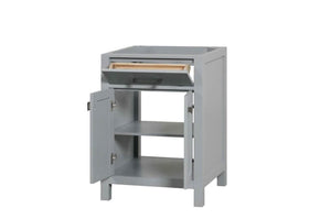 London 24 Inch- Single Bathroom Vanity in Metal Gray - Bathroom Vanities Outlet