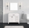 London 35.5 Inch- Single Bathroom Vanity in Bright White - Bathroom Vanities Outlet