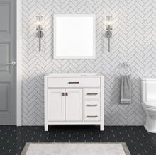 Load image into Gallery viewer, London 35.5 Inch- Single Bathroom Vanity in Bright White - Bathroom Vanities Outlet