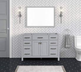 London 47.5 Inch- Single Bathroom Vanity in Metal Gray - Bathroom Vanities Outlet