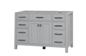 London 47.5 Inch- Single Bathroom Vanity in Metal Gray - Bathroom Vanities Outlet