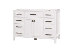 London 47.5 Inch- Single Bathroom Vanity in Bright White - Bathroom Vanities Outlet
