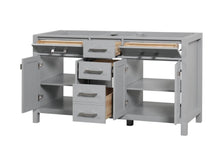 Load image into Gallery viewer, London 59.5 Inch- Double Bathroom Vanity in Metal Gray - Bathroom Vanities Outlet