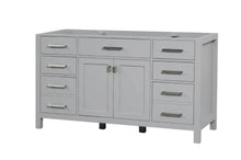 Load image into Gallery viewer, London 59.5 Inch Single Bathroom Vanity in Metal Gray - Bathroom Vanities Outlet