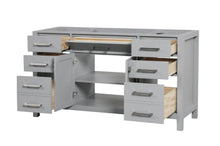 Load image into Gallery viewer, London 59.5 Inch Single Bathroom Vanity in Metal Gray - Bathroom Vanities Outlet