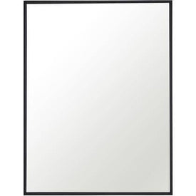 Metal Frame Rectangle Mirror 24 inch Black finish - Bathroom Vanities Outlet