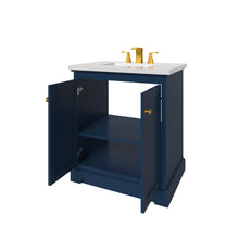 Load image into Gallery viewer, Marietta 29.5 inch Bathroom Vanity in Blue- Cabinet Only - Bathroom Vanities Outlet