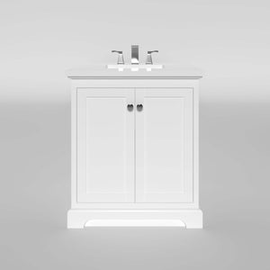 Marietta 29.5 inch Bathroom Vanity in White- Cabinet Only - Bathroom Vanities Outlet
