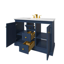 Load image into Gallery viewer, Marietta 47.5 inch Single or Double Bathroom Vanity in Blue- Cabinet Only - Bathroom Vanities Outlet