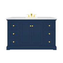 Load image into Gallery viewer, Marietta 53.5 inch Single Bathroom Vanity in Blue- Cabinet Only - Bathroom Vanities Outlet