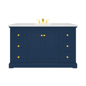 Marietta 53.5 inch Single Bathroom Vanity in Blue- Cabinet Only - Bathroom Vanities Outlet