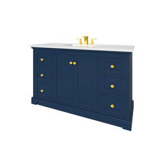 Load image into Gallery viewer, Marietta 53.5 inch Single Bathroom Vanity in Blue- Cabinet Only - Bathroom Vanities Outlet