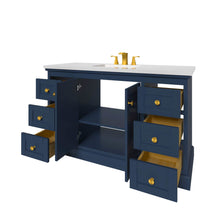 Load image into Gallery viewer, Marietta 53.5 inch Single Bathroom Vanity in Blue- Cabinet Only - Bathroom Vanities Outlet