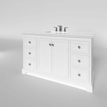 Load image into Gallery viewer, Marietta 53.5 inch Single Bathroom Vanity in White- Cabinet Only - Bathroom Vanities Outlet