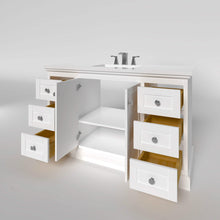 Load image into Gallery viewer, Marietta 53.5 inch Single Bathroom Vanity in White- Cabinet Only - Bathroom Vanities Outlet