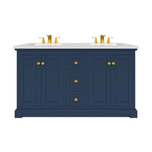 Load image into Gallery viewer, Marietta 59.5 inch Double Bathroom Vanity in Blue- Cabinet Only - Bathroom Vanities Outlet