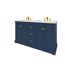 Load image into Gallery viewer, Marietta 59.5 inch Double Bathroom Vanity in Blue- Cabinet Only - Bathroom Vanities Outlet