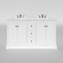 Load image into Gallery viewer, Marietta 59.5 inch Double Bathroom Vanity in White- Cabinet Only - Bathroom Vanities Outlet