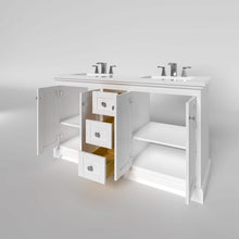 Load image into Gallery viewer, Marietta 59.5 inch Double Bathroom Vanity in White- Cabinet Only - Bathroom Vanities Outlet