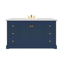 Load image into Gallery viewer, Marietta 59.5 inch Single Bathroom Vanity in Blue- Cabinet Only - Bathroom Vanities Outlet