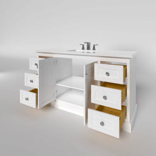 Load image into Gallery viewer, Marietta 59.5 inch Single Bathroom Vanity in White- Cabinet Only - Bathroom Vanities Outlet