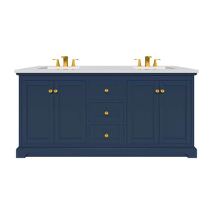 Marietta 71.5 inch Double Bathroom Vanity in Blue- Cabinet Only - Bathroom Vanities Outlet