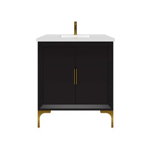 Load image into Gallery viewer, Oxford 29.5 Inch Bathroom Vanity in Black - Bathroom Vanities Outlet