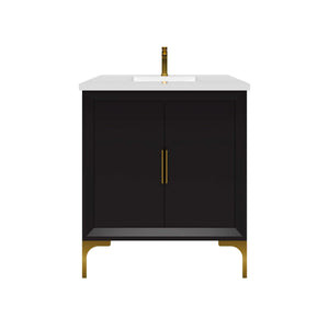 Oxford 29.5 Inch Bathroom Vanity in Black - Bathroom Vanities Outlet