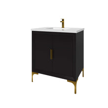 Load image into Gallery viewer, Oxford 29.5 Inch Bathroom Vanity in Black - Bathroom Vanities Outlet
