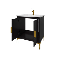 Load image into Gallery viewer, Oxford 29.5 Inch Bathroom Vanity in Black - Bathroom Vanities Outlet
