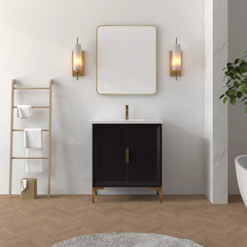 Oxford 29.5 Inch Bathroom Vanity in Black - Bathroom Vanities Outlet