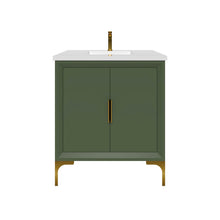 Load image into Gallery viewer, Oxford 29.5 Inch Bathroom Vanity in Sage Green - Bathroom Vanities Outlet