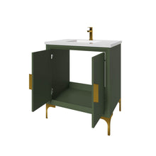 Load image into Gallery viewer, Oxford 29.5 Inch Bathroom Vanity in Sage Green - Bathroom Vanities Outlet