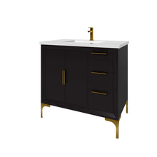Load image into Gallery viewer, Oxford 35.5 Inch Bathroom Vanity in Black - Bathroom Vanities Outlet