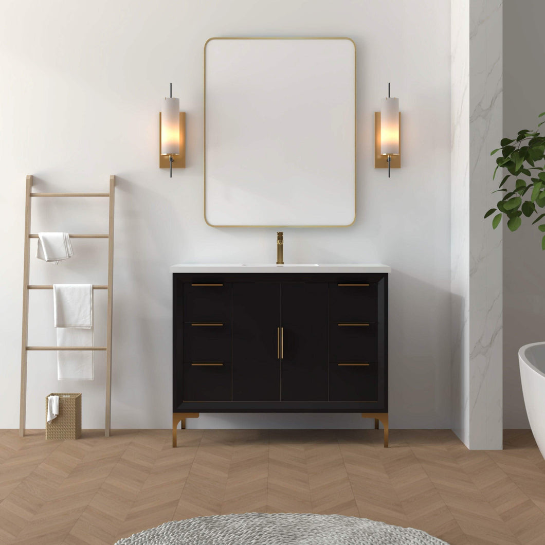 Oxford 41.5 Inch Bathroom Vanity in Black - Bathroom Vanities Outlet