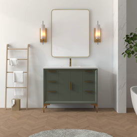 Oxford 41.5 Inch Bathroom Vanity in Sage Green - Bathroom Vanities Outlet