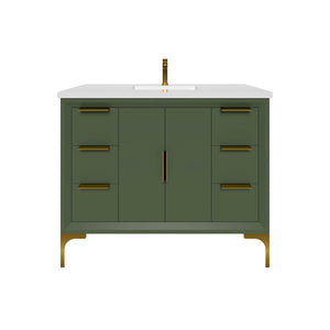 Oxford 41.5 Inch Bathroom Vanity in Sage Green - Bathroom Vanities Outlet