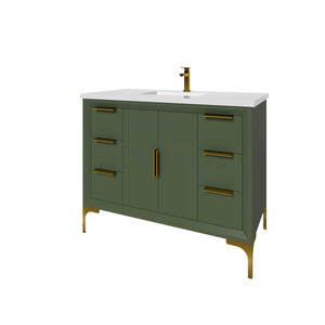 Oxford 41.5 Inch Bathroom Vanity in Sage Green - Bathroom Vanities Outlet