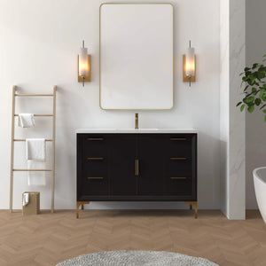 Oxford 47.5 Inch Bathroom Vanity in Black - Bathroom Vanities Outlet