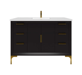 Oxford 47.5 Inch Bathroom Vanity in Black - Bathroom Vanities Outlet