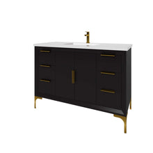 Load image into Gallery viewer, Oxford 47.5 Inch Bathroom Vanity in Black - Bathroom Vanities Outlet