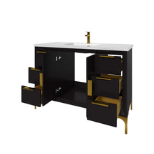 Load image into Gallery viewer, Oxford 47.5 Inch Bathroom Vanity in Black - Bathroom Vanities Outlet