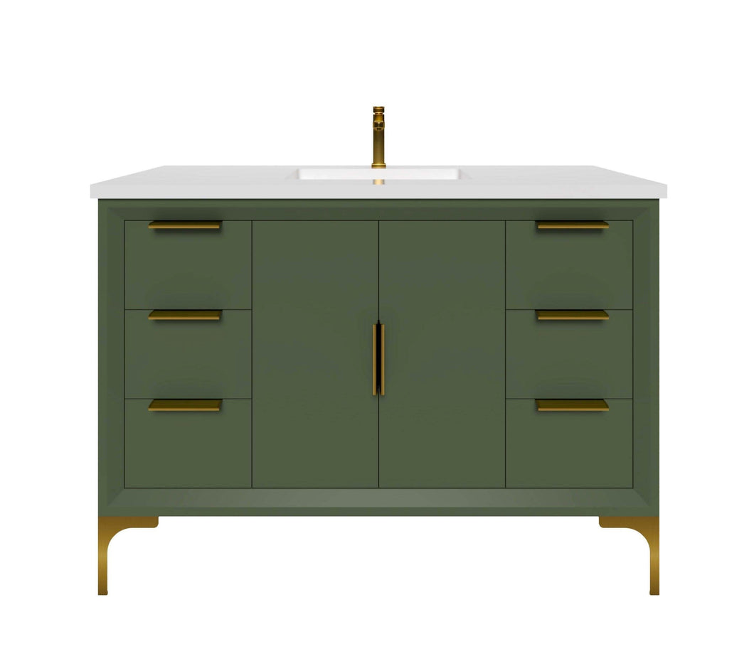 Oxford 47.5 Inch Bathroom Vanity in Sage Green - Bathroom Vanities Outlet
